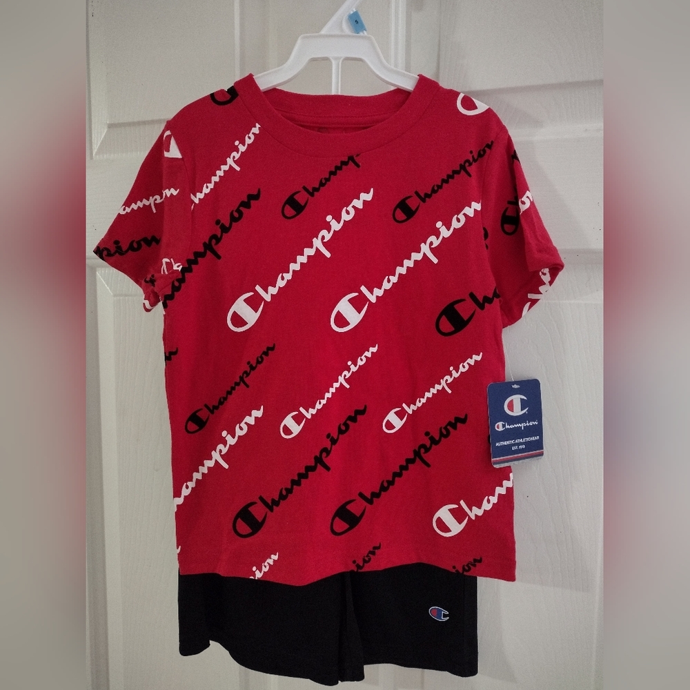 Champion Black/Red 2 Piece Set Boys size 5 NWT
